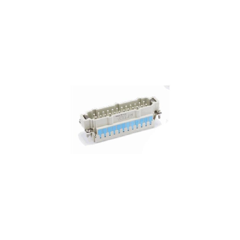 Insert HE, Raccordement à ressort, femelle, 24 pin, 16A, Polycarbonate, 24B|48B 